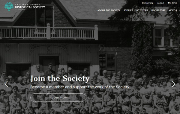 New Hastings County Historical Society Website Launched